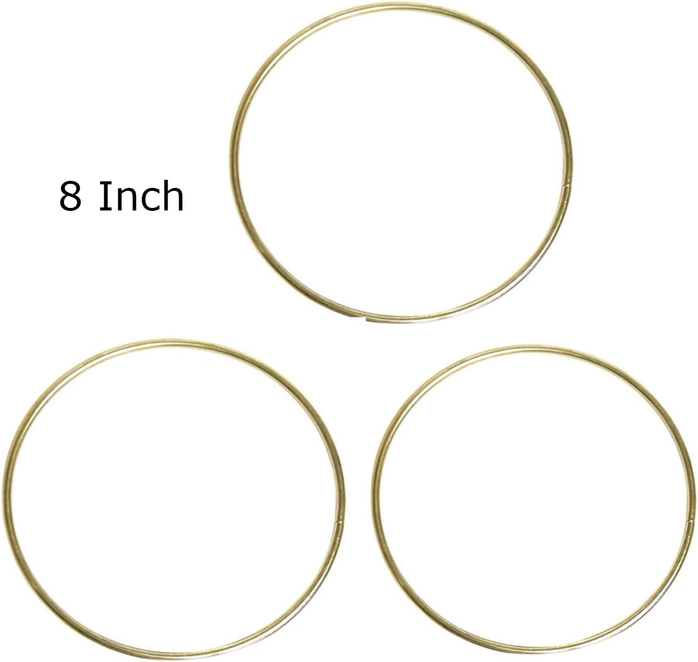 Pepperell Macrame Rings Brass Plated Bundle of 3 Rings (8")