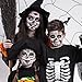 Unomor Day of The Dead Sugar Skull Tattoos Kit, Halloween Tattoos Makeup Set for Party Costume (4pcs)