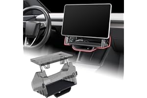 BarBaren for Tesla Model Y Juniper Under Screen Storage 2025 2026/ Model 3 Highland 2024-2026, Center Console Organizer for Tesla Model Y Juniper Accessories, Hideable