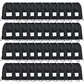 CODOBON 40 Pcs Drawstring Bags,Bulk Draw String Backpack, DIY Gym Sports Cinch Bag Sackpack for Women Men, Black