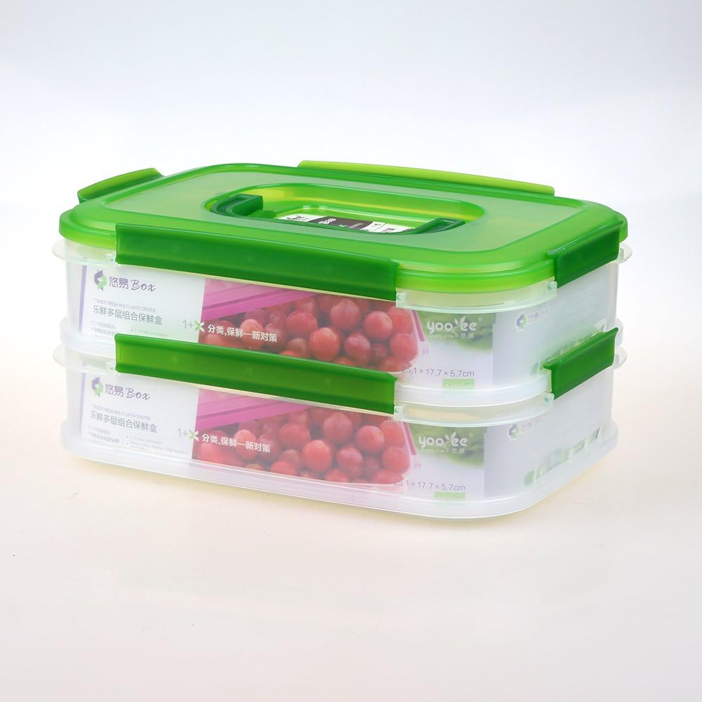 UZO1 Stack and Lock Food Container with 2 Tier Interlocking