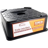 RV Trailer Jack Block, Trailer RV Stabilizer Blocks, 1 Pack Up to 16000 Lbs, Heavy Duty Sturdy Utility Jack Stand for 5th Whe