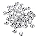 April Ya 100 Pieces 6 mm Antique Silver Spacer Beads European Style Beads for Jewelry Making