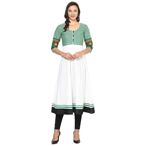 white anarkali amazon