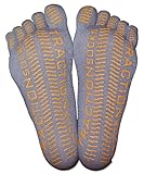 Five Toe Socks Non-Slip Grip Sole, Yoga, Barre, or Pilates, Multiple-Colors