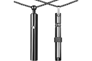 2 Pcs Stainless Steel Meditation Breathing Necklace for Relieving Anxiety,Panic,Stress,Mindful Breathlace Nnecklace for Women