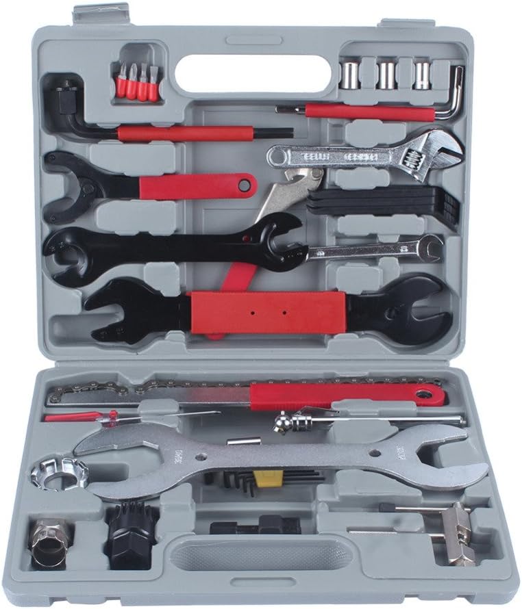 44pc/set Bike Cycling Bicycle Maintenance Repair Hand Wrench Tool Kit Set Box Case
