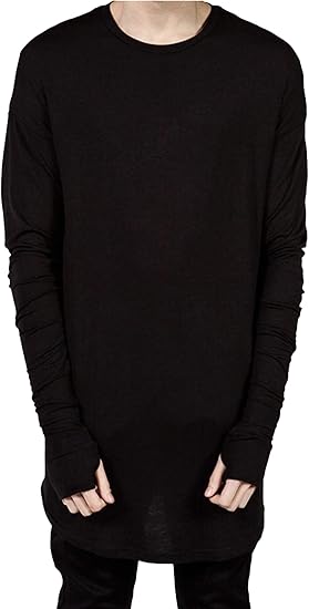 Amazon Pizoff ピゾフ メンズ 長袖tシャツ ロング丈 ビッグシルエット ストリート Tシャツ カットソー 通販