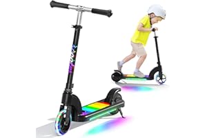 ANHAO Electric Scooter for Kids Ages 6-12 (Mainly 6-10), Kids Electric Scooter with Adjustable Height, Kick Scooter for Kids up to 110 Lbs, up to 6Mph