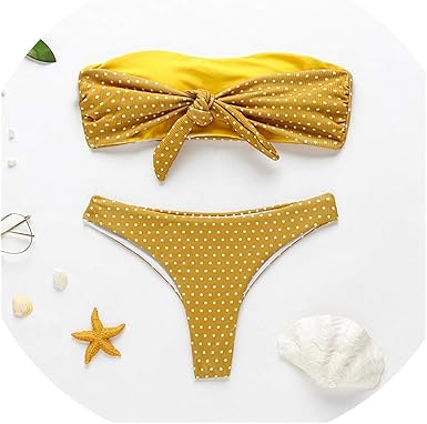 yellow polka dot bikini amazon
