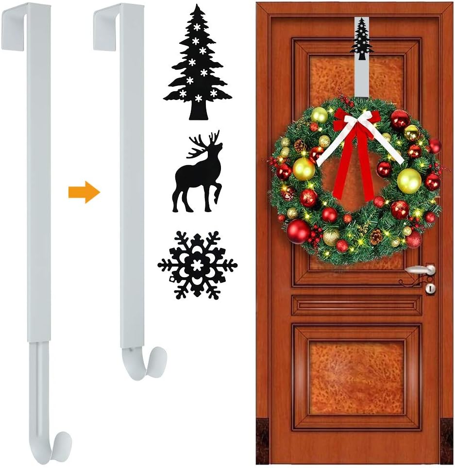 Christmas Wreath Hanger for Front Door Composite Home Office Door