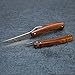 KATSU Handmade Japanese Classic Pocket Folding Knife with Single Piece Wood Handle (Cocobolo Wood Handle + D2 Blade)