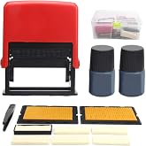Adjustable Manual Date Coding Machine for Expiry Dates, Portable Ink Date Printer with Stamping Function, Handheld Date Code Labeling Equipment for Flat and Curved Surfaces