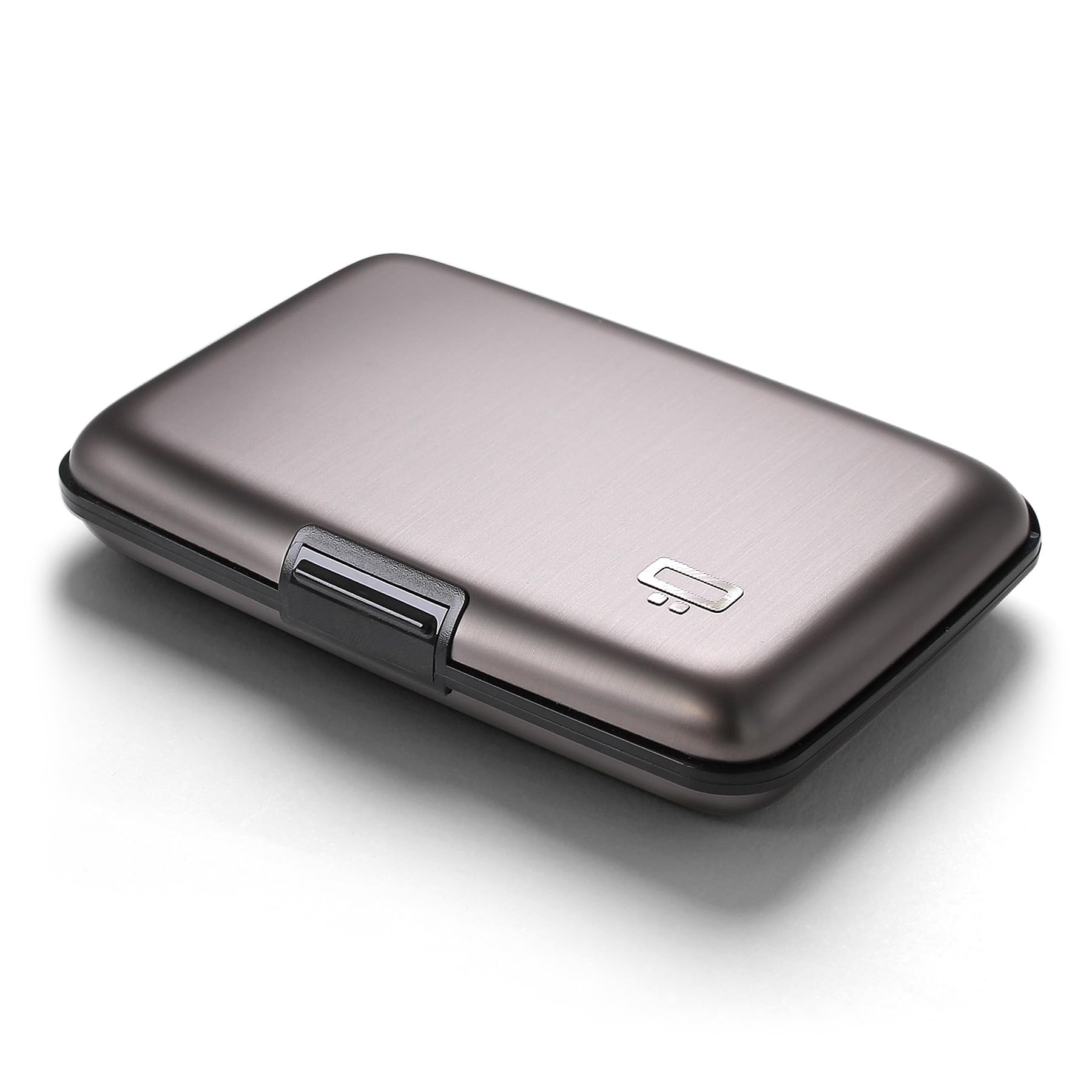 ÖGON -DESIGNS- Aluminium Card Holder, RFID Protection Against Fraud and demagnetization, Compact Wallet, Smart Case Stockholm V1 Model (Titanium)
