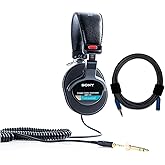 Sony - MDR7506 Folding Professional Closed Ear Headphones W/Nylon Braided Cable - | W/Nylon Braided Cable