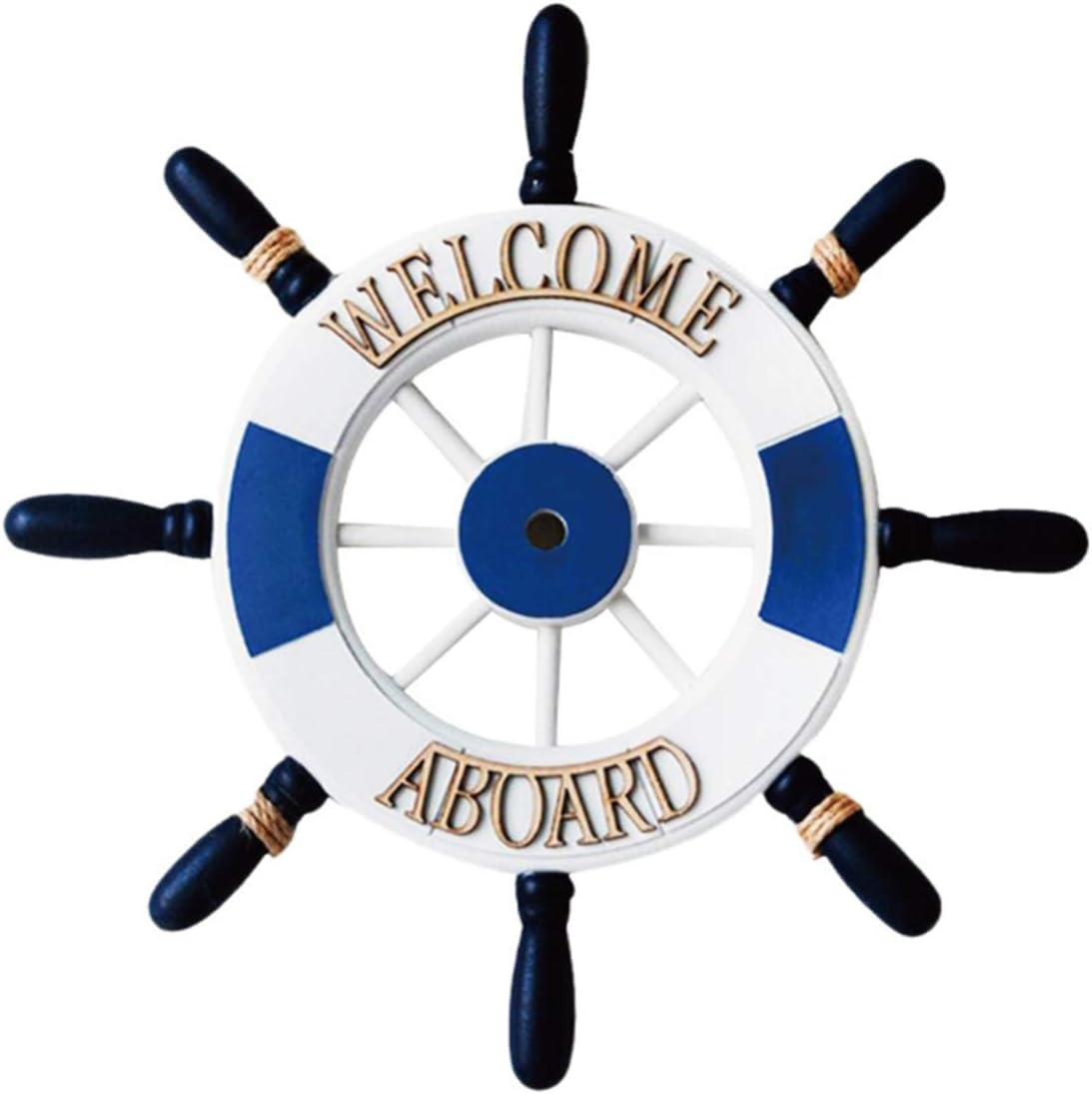 Amazon Hwt マリンテイスト 操舵輪 大型 サイズ インテリア 雑貨 地中海風 壁掛け 壁飾り 海の家 アンティーク ヴィンテージ ホワイト2 置物 オブジェ オンライン通販