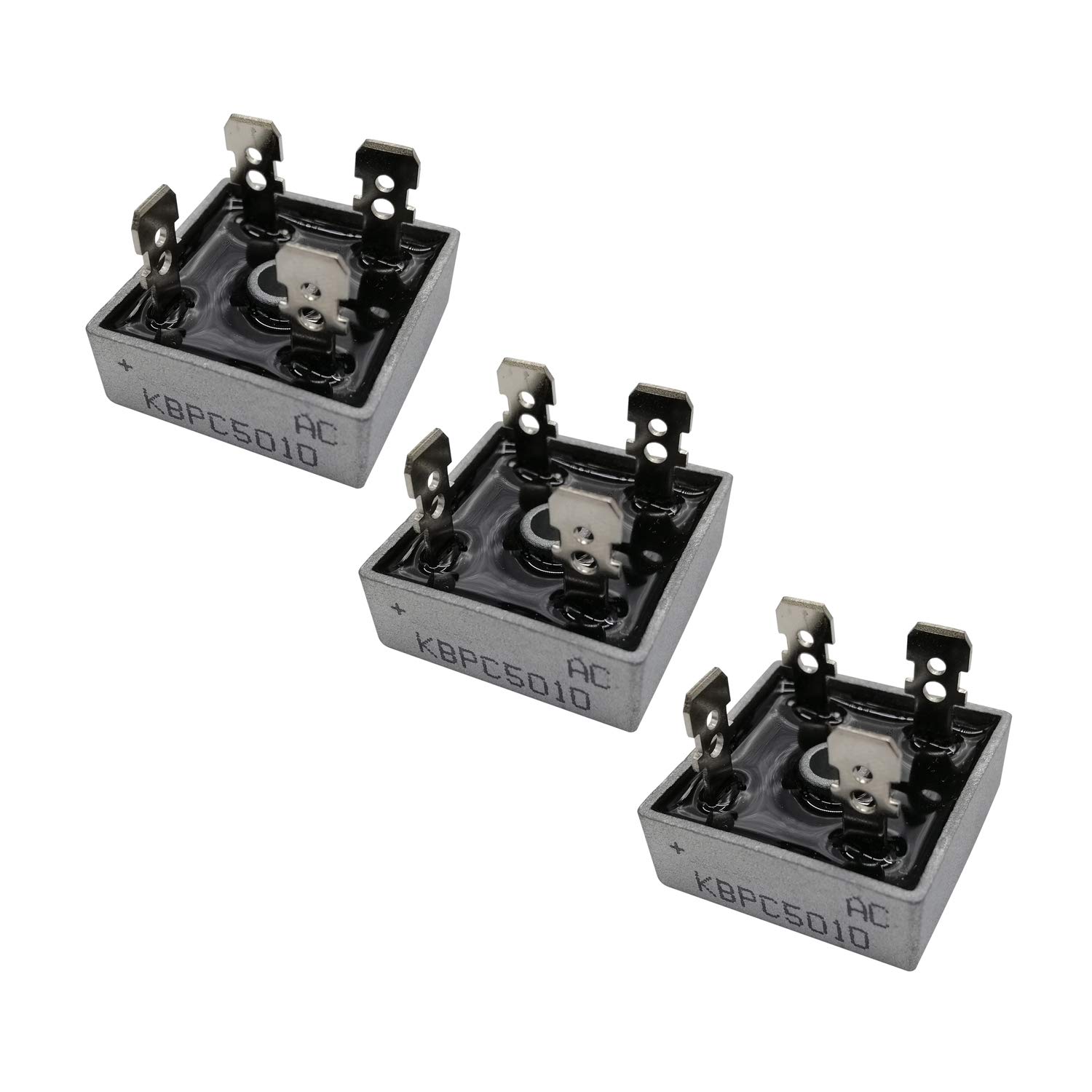 3PCS KBPC5010 Silicon Bridge Rectifier Diode 50A 1000V KBPC Single Phase, Full Wave 50 Amp 1000 Volt