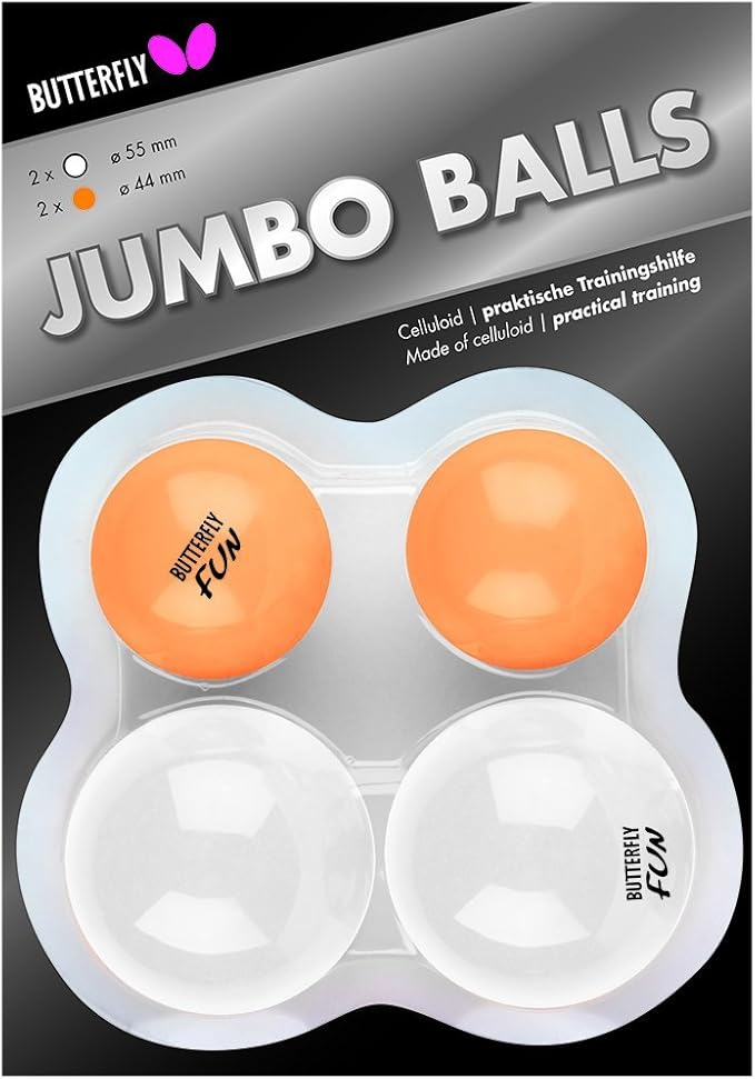 Butterfly Jumbo Table Tennis Ball (Pack of 4) MultiColour Amazon.co.uk Sports & Outdoors