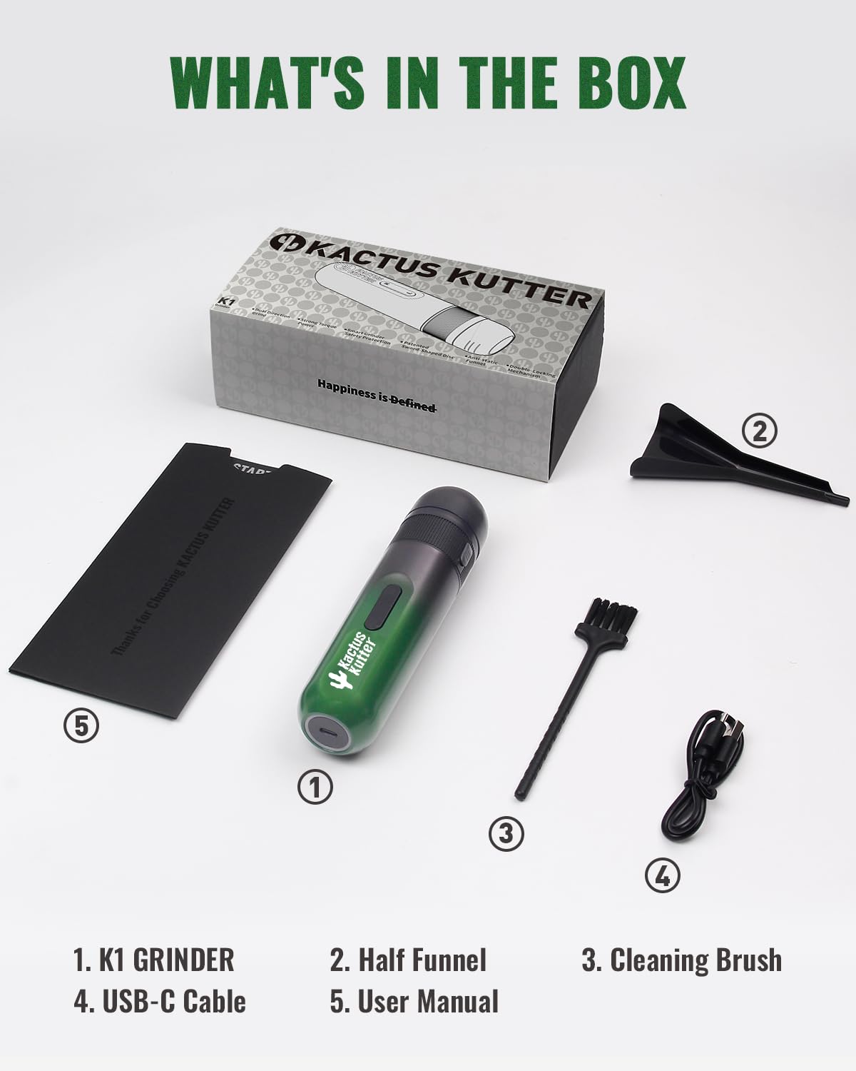 K1 2024 Electric Kitchen Grinder Automatic Spice Mill Rechargeable Battery Powered For Grinding up to 1 Gram