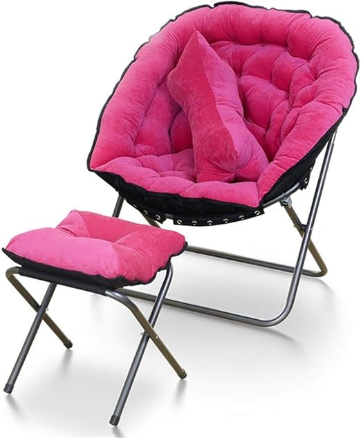 Tutu Klappstuhl Mit Fussschemel Und Kissen Einzelsofa Liege Bequemer Spielstuhl Geeignet Fur Wohnzimmer Drinnen Und Draussen Pink Amazon De Kuche Haushalt