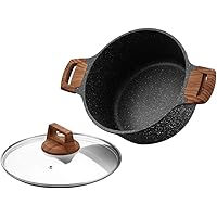 ESLITE LIFE Nonstick Soup Pot with Lid Stock Pot Induction Compatible, 5-Quart