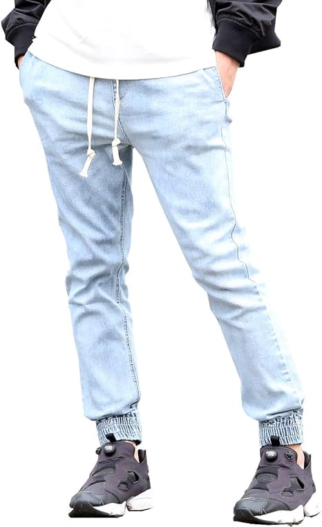 Amazon アークティックプラント Arctic Plant メンズ ストレッチ デニム リブ ジョガーパンツ ジーンズ 通販