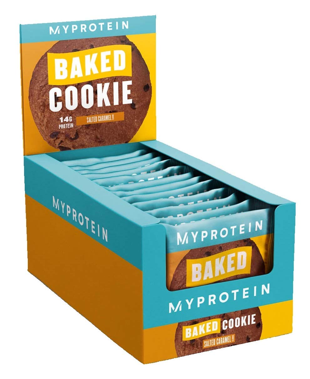 Myprotein, Baked Cookie, Salted Caramel Flavour, 12 x 75g