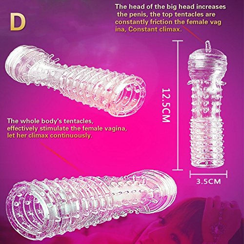 sandywident The Stimulation of Sex Toys Condoms Fashion Man's Sex Toy Crystal Lengthen Condoms Extend Time Increase Can Be Reused