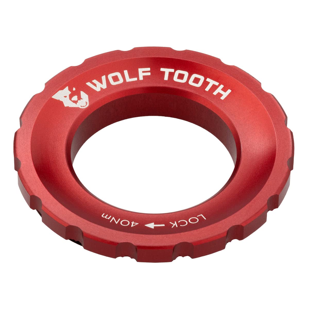 Wolf Tooth | Centrelock Rotor Lockring Red | Customisable Bike Accessories And Components Precision Engineered
