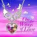 Kate Lynn Necklaces for Women Jewelry Angel Wing Heart Pendant Necklace Crystals Birthday for Mom Daughter Sister Friends 17.5