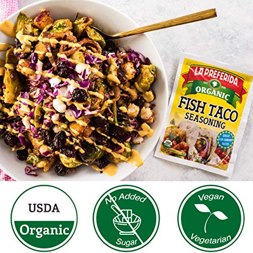 La Preferida Mexican Foods, Organic Fish Taco Seasoning, No MSG or Artificial Preservatives, 1