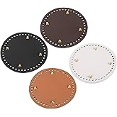 uxcell Round Bag Bottom Shaper Pad, 5.91" Dia. PU Leather Purse Cushion Base for DIY Knitting Crochet Bag Making (4 Colors in 1Set)