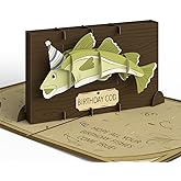 Lovepop Happy Birthday Pop-Up Card for Her and Him- 3D Humor Birthday Greeting Cards for Boys, Girls, Men, Women - Birthday Cod - 5" x 7" Cod Fish Mount Card - Blank Note Card & Envelope Included