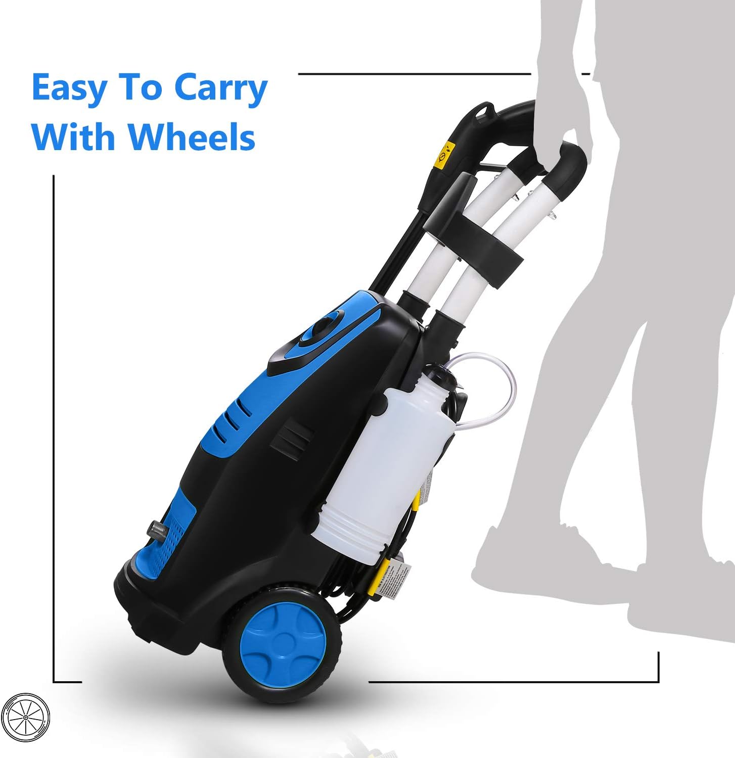 Suyncll Pressure Washer 3800PSI Max 2.8 GPM Electric Pressure Washer High Power Washer Machine Cleaner with Nozzles, Spray Gun, Detergent Tank For Cleaning Homes, Cars, Driveways, Patios(Blue) : Garden & Outdoor