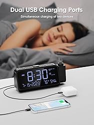 ROCAM Projection Alarm Clock, Digital Clock with