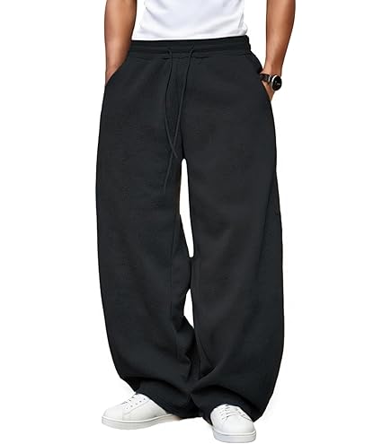 Amazon.com: Tooprvix Men's Baggy Sweatpants Heavyweight Fleece