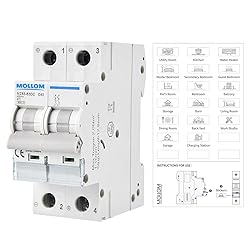 MOLLOM DC 2 Pole Miniature Circuit Breaker,400V