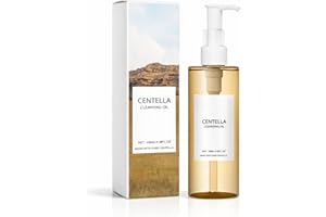 Cleansing Oil with Centella Asiatica Extract, Oil-to-Milky Makeup Remover for Face and Lips, Helps Remove Sunscreen and Water