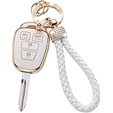 Gematay for Toyota Key Fob Cover Compatible with Corolla 2014 2015 2016 2017 2018 2019 Camry 2014-2017 Tacoma 2016-2018 Smart Key Protector
