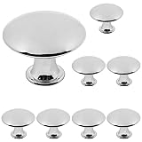 SWZHAI 8 Pcs Polished Chrome Cabinet Knobs, Round