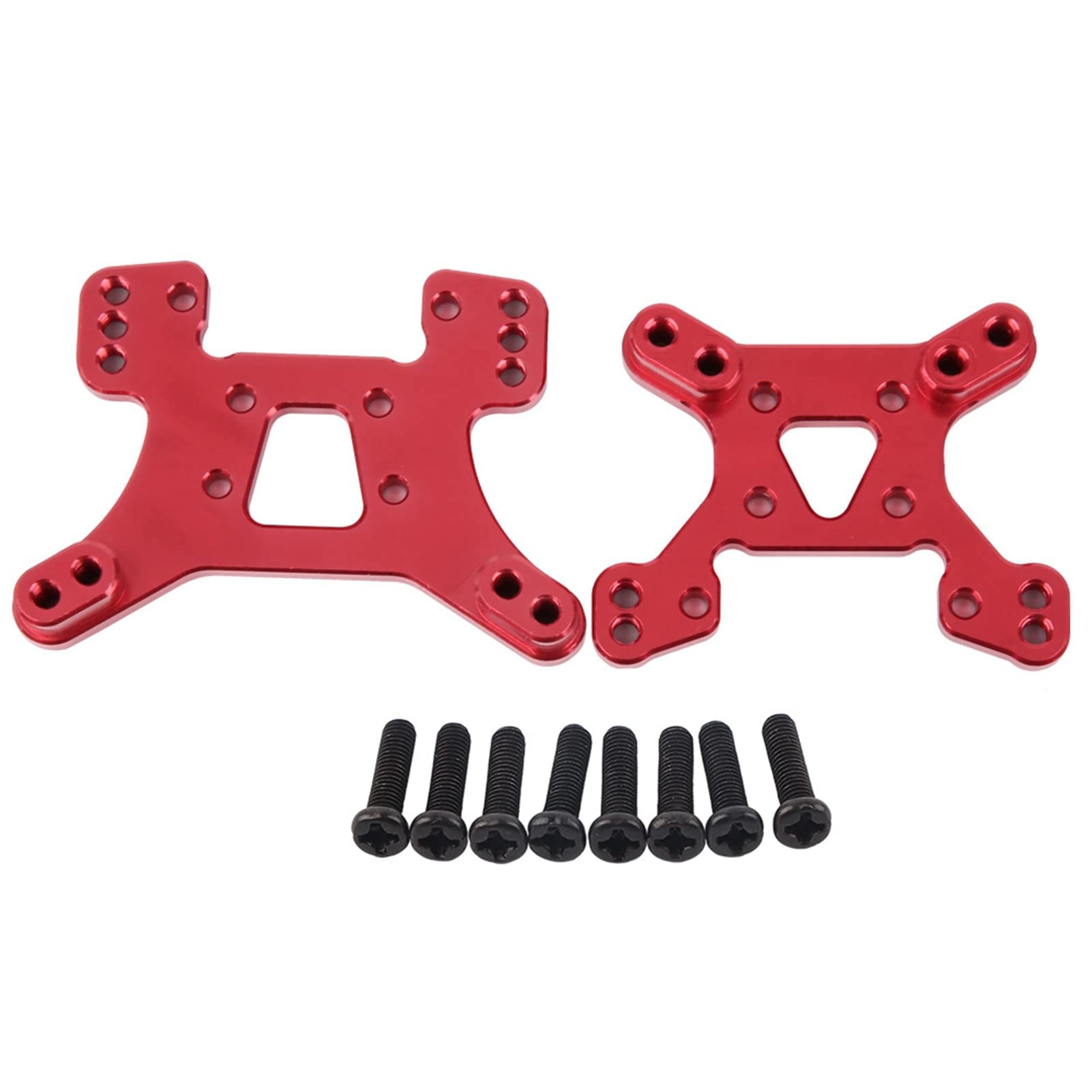 Pilipane Aluminum Alloy Shock Tower Board Set for WLtoys 144001 RC Car Enhanced Replacement Parts (red)