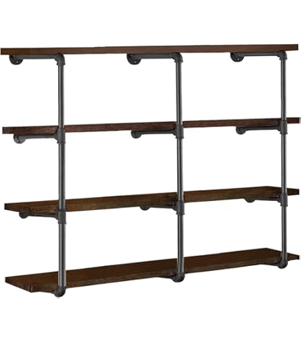 【SALE】vintage iron shelf 1180*800*310 Amazon.com: HITOMEN Industrial Iron Pipe Shelves, 3 Set 5-Tier