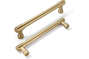 khtumeware 2 Pack 6 Inch(152mm) Champagne Bronze Kitchen Cabinet Handles Warm Brass Cabinet Pulls Gold Kitchen Cabinet Hardware for Cupboard Drawer Pulls Dresser Handle