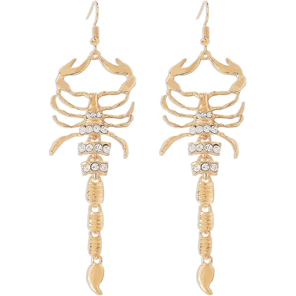 Orecchini Pendenti Scorpione In Stile Punk - Esagerati, Con Zirconia Cubica, Gioiello Zodiacale Per Donna, Idea Regalo Halloween