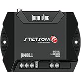 Stetsom IR 400.1 2 Ohms Compact Digital Mono Amplifier, Iron LINE, 400 Watts RMS 400x1, 2Ω Stable, Monoblock Digital Car Audio Amp TS, Full-Range Sound Quality, Crossover