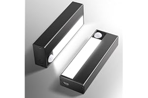 HOMELIST Under Cabinet Lights, Motion Sensor Night Light Indoor, Rechargeable LED Closet Lights, Wireless Under Counter Lighting for Home Stairs, Kitchen, Bedroom, Hallway Magnetic 2 Pack