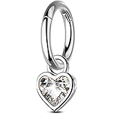 COCHARM 16G Clicker Rook Earrings Dangle Hoop Helix Earrings for Women 6mm 8mm Surgical Steel Rook Helix Piercing Jewelry Dangling Lobe Earring