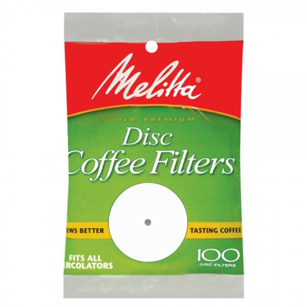 (100 Count (Pack of 2)) - Melitta 8.9cm White Disc Coffee Filters (Pack of 2)