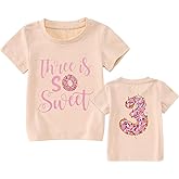 MODNTOGA Birthday Girl T-Shirt Toddler So Sweet Donuts Graphic Shirt 2nd 3rd 4th 5th Bday Outfit Tops Two Three Four Five Tee