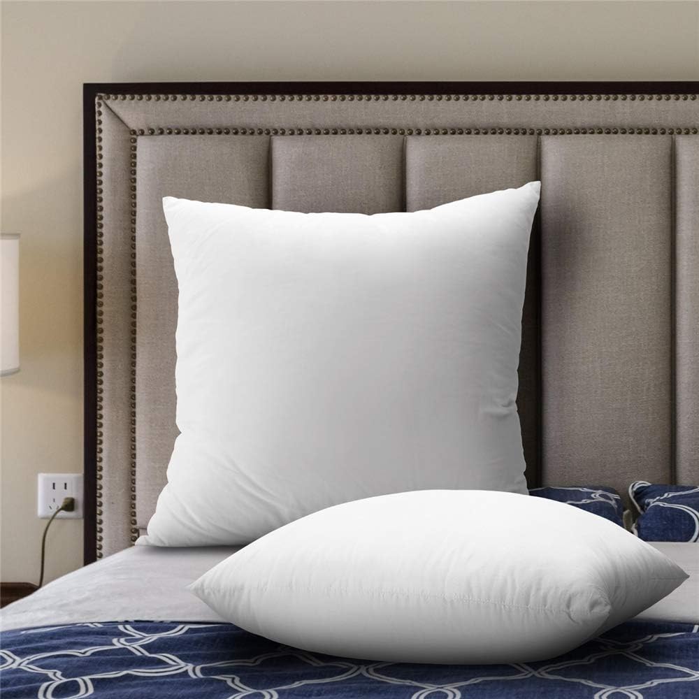 Plehoth Throw Pillow Insert (Pack of 2) 18x18 Square Form Cushion Indoor Decorative Pillows Sham Stuffer for Bed, Couch and Sofa: Home & Kitchen